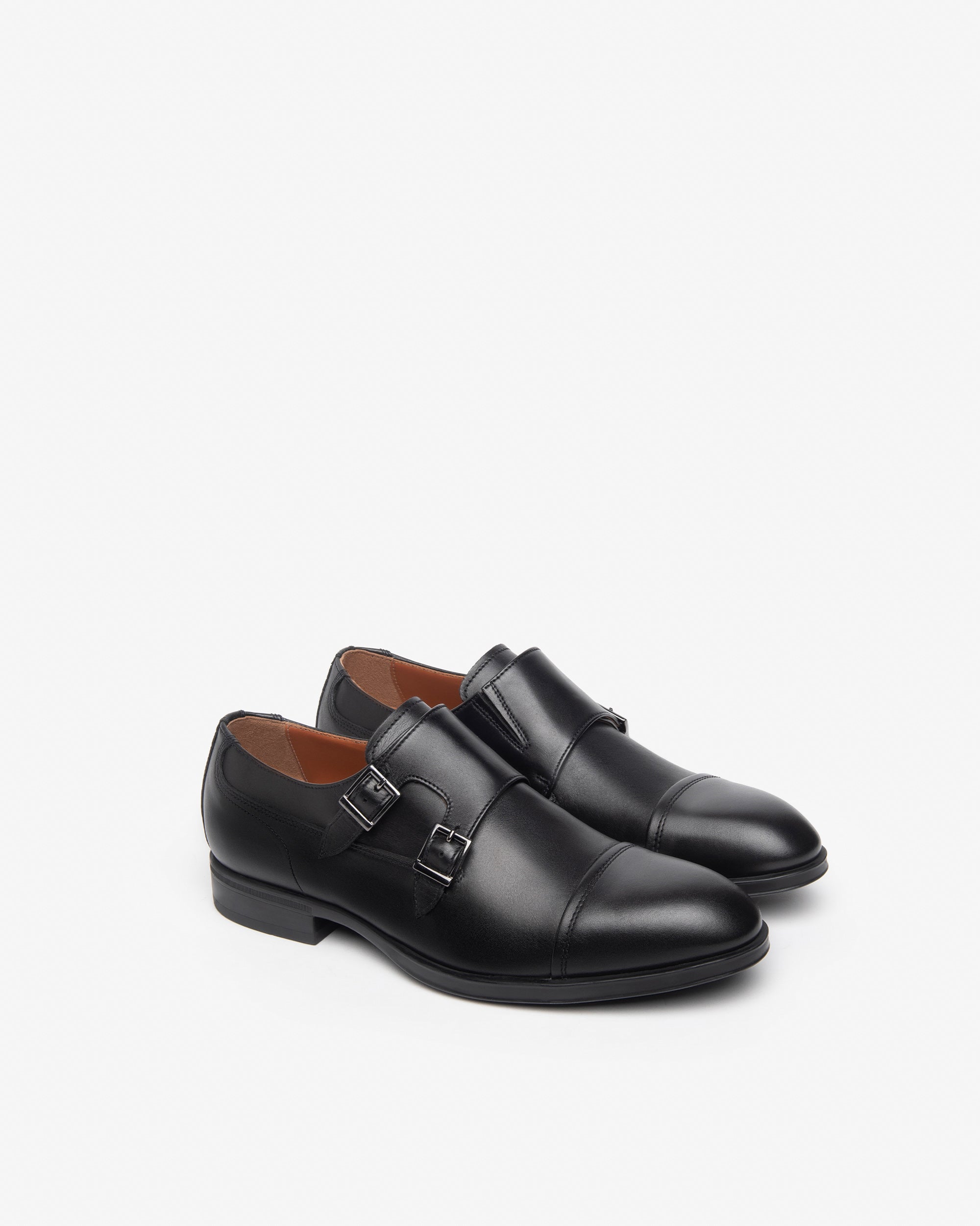  Herren-Lederschuhe mit Doppelschnalle
