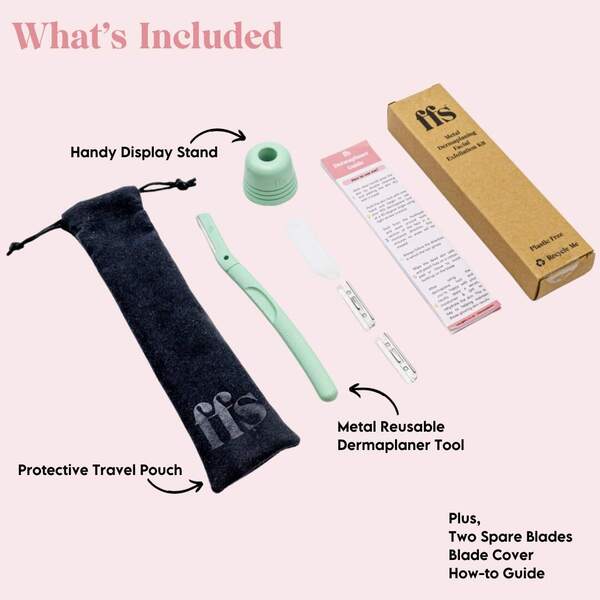 FFS Beauty Dermaplaning Gesichtspflegeset + Ständer (Surf Green)