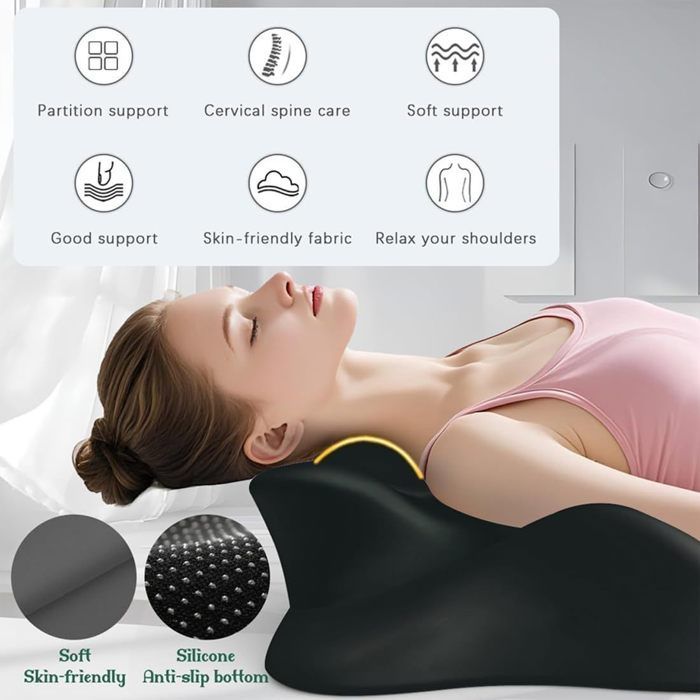 Sweet Spot Memory Foam Pillow, Enhanced Seat Cushion for Couples, Supports the Waist and Neck – Blue