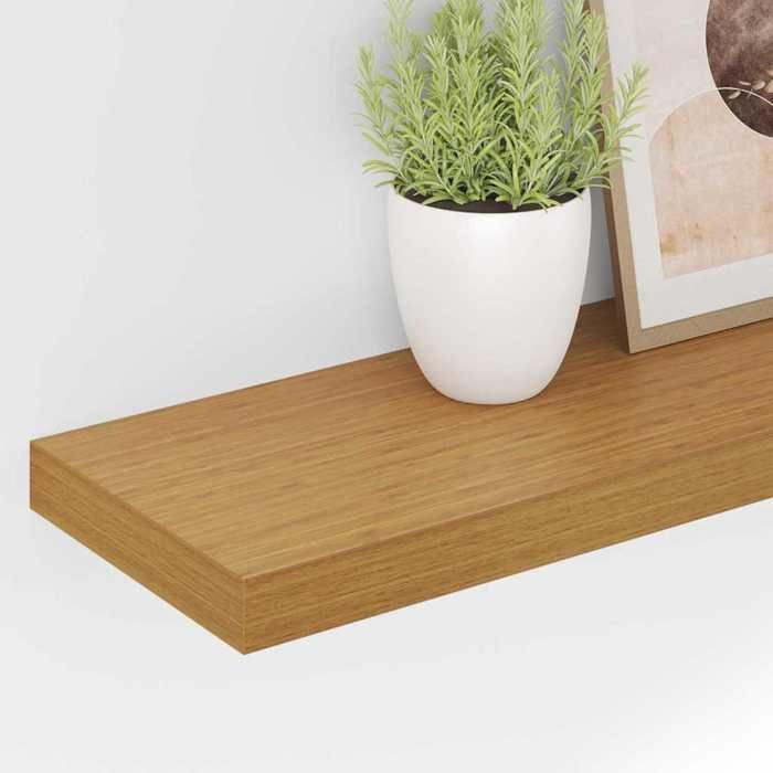MOT9209-Étagère Murale 2 pcs Beige 120 x 23,5 x 4 cm Bois d'ingénierie