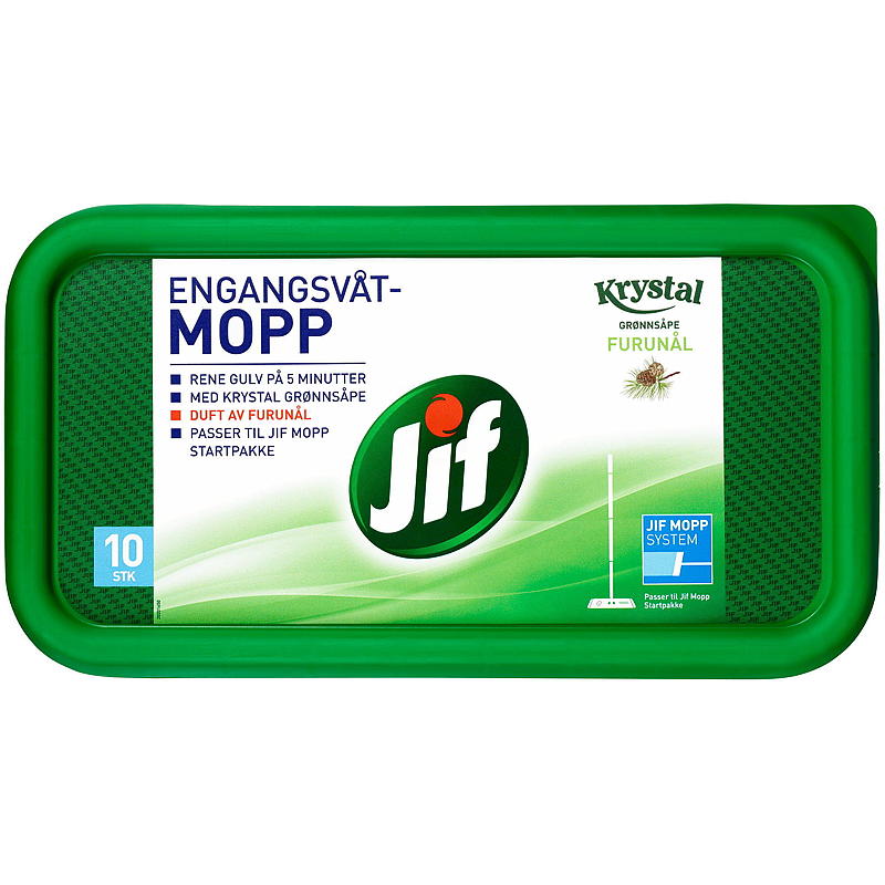 Jif Engangsmopp 10-pakning Jif Krystall Furunåler
