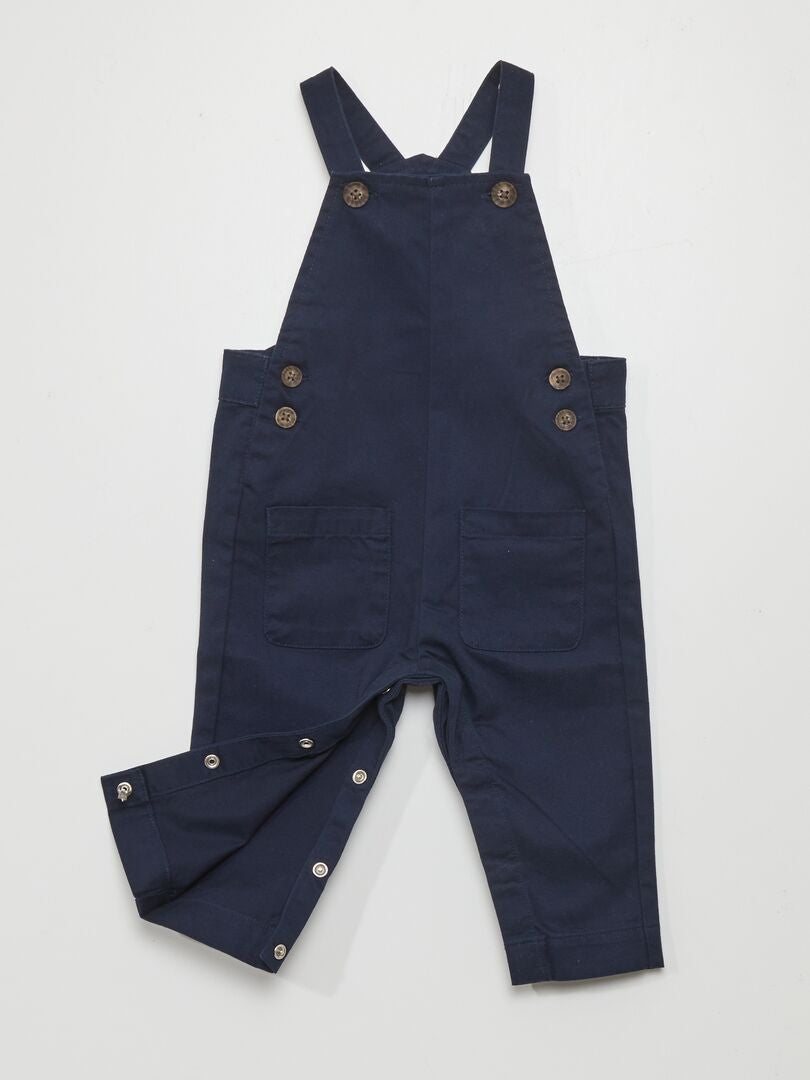 2-delige set bestaande uit een overall en een shirt - BLAUW