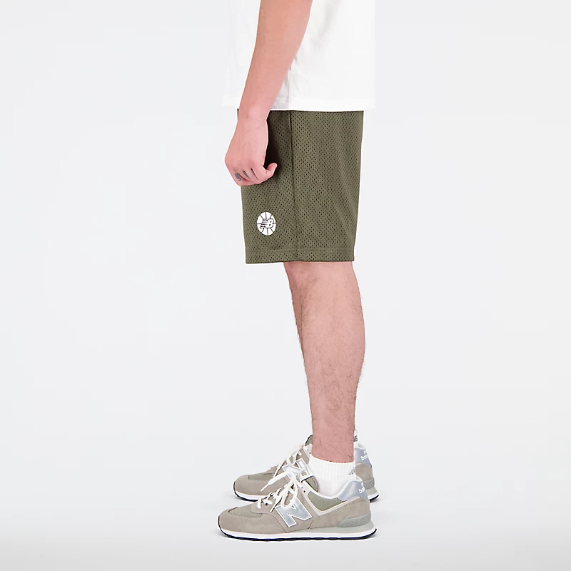 Męskie spodenki NB Hoops Essentials Fundamental - DARK MOSS