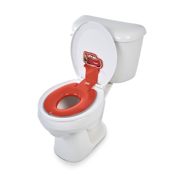DISNEY BABY - CARS - Riduttore universale adesivo per sedile WC per bambini, innovativo, installazione rapida, semipermanente