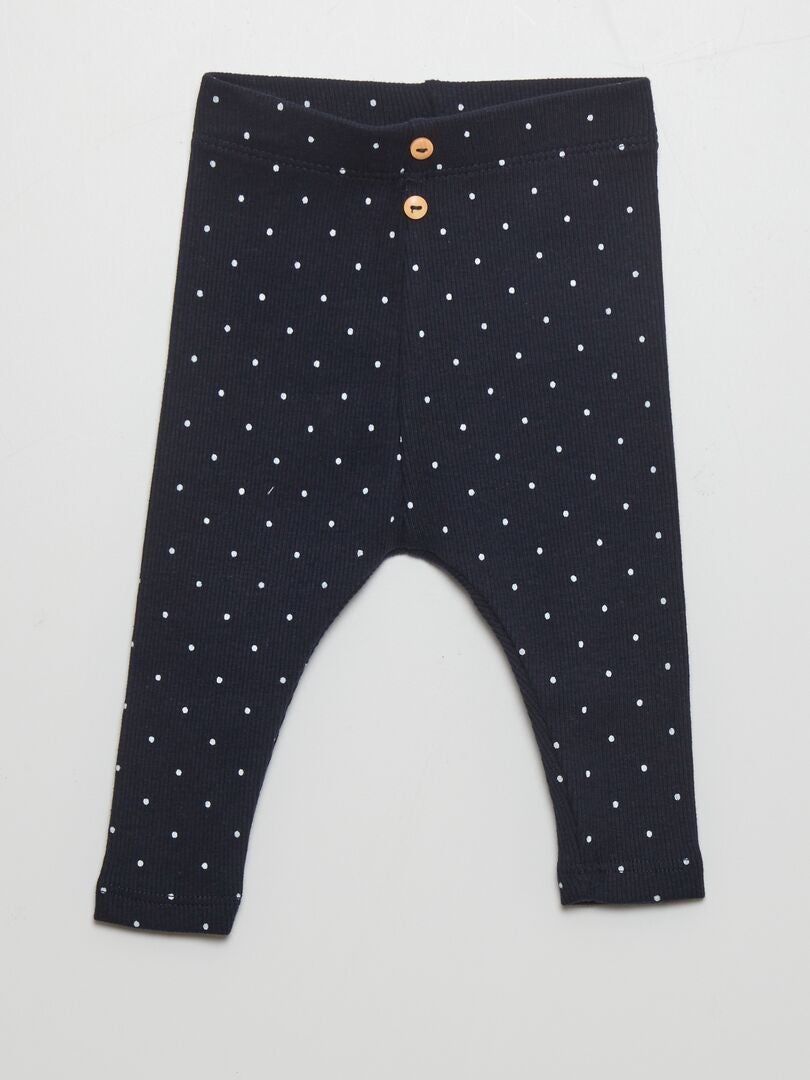 Lange legging met print - BLAUW