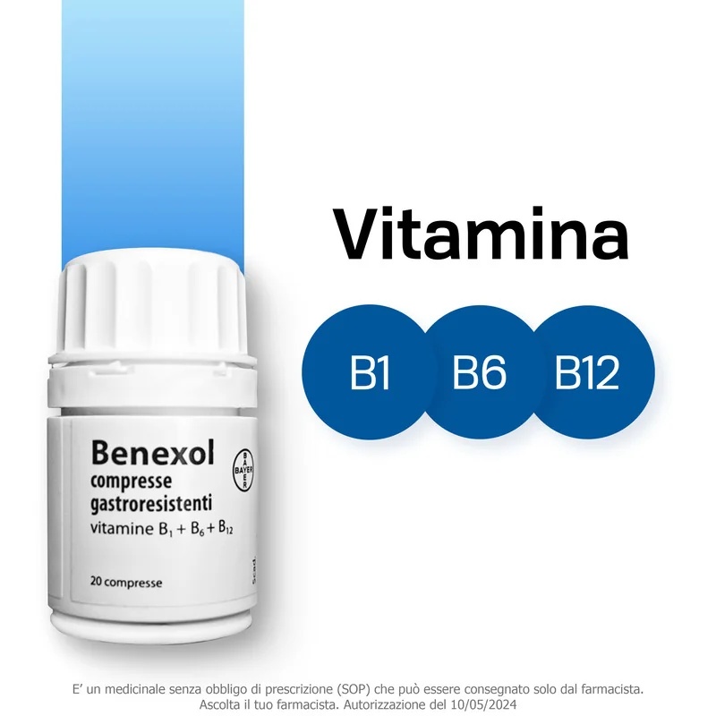 BAYER Benexol Traitement de la carence en vitamine B 20 comprimés Vitamine B