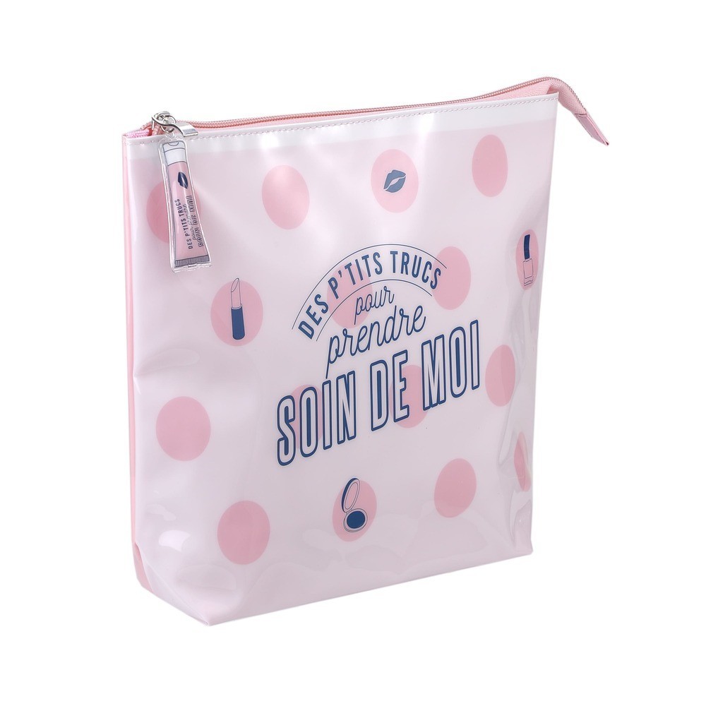 Take Care Trousse de toilette rose & blanche Des P'tits Trucs pour me faire une beauté
