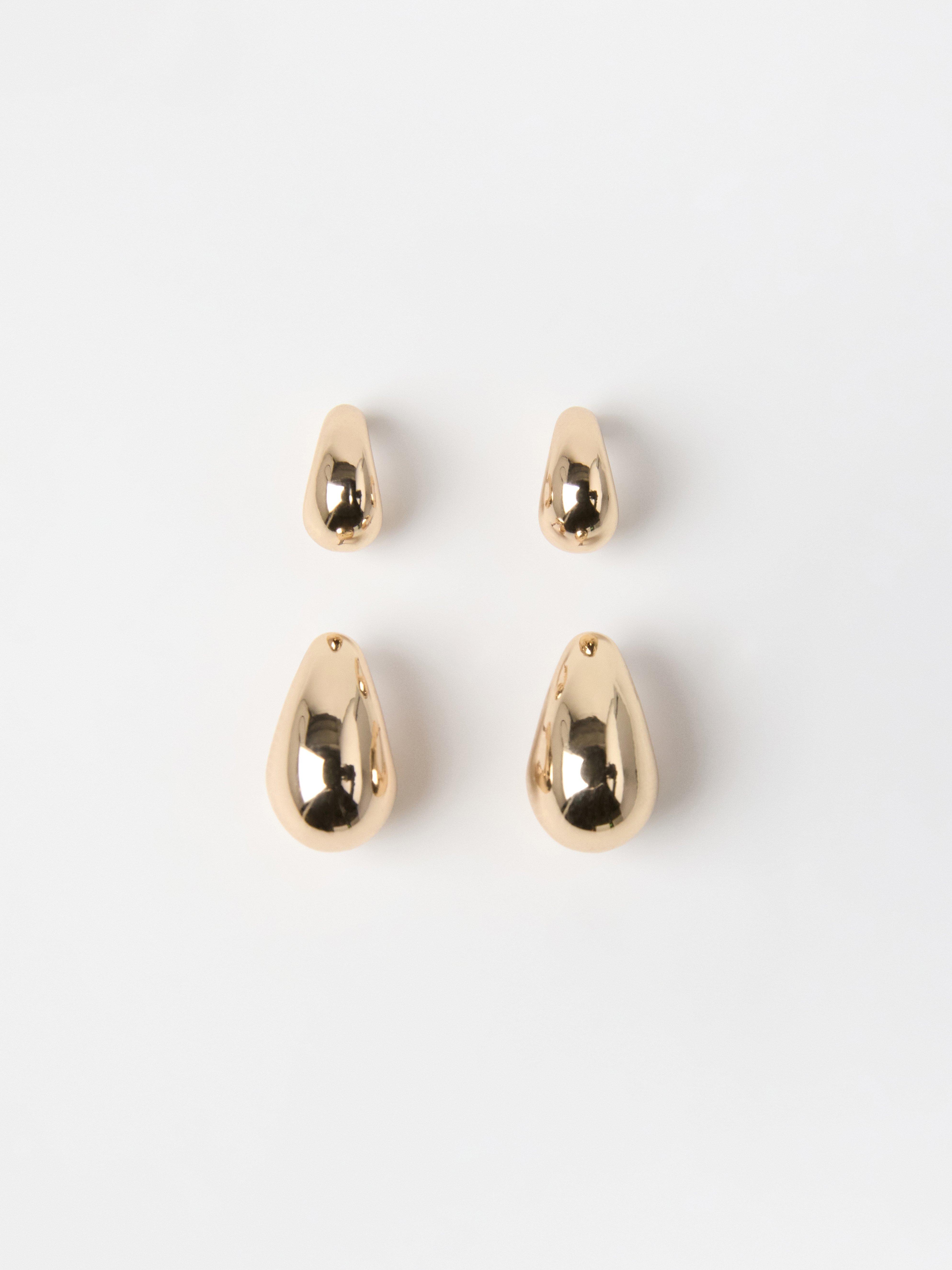 Pendientes dorados (paquete de 2)