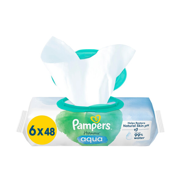 Harmony Aqua fuktiga våtservetter, 12-pack