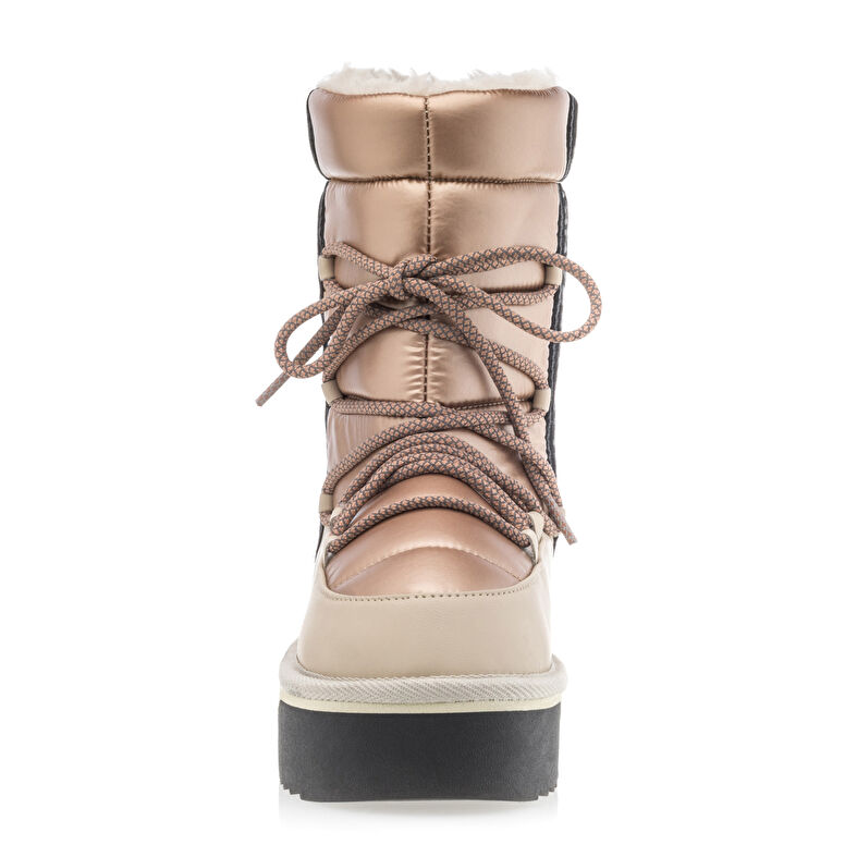 Beige Damenstiefel / Stiefeletten