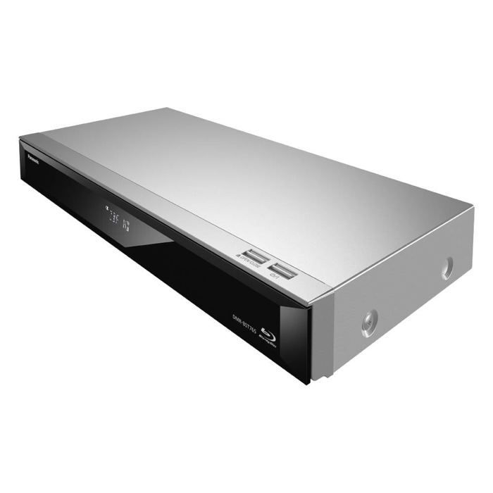 Reproductor Blu-ray Panasonic DMR-BST765AG con disco duro de 500 GB, escalado a 4K, reproductor de CD, audio de alta resolución y sintonizador.