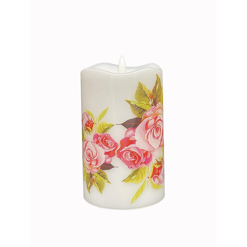Vie Home Kublampa 12,5 cm med tryck LED-timer Rosa