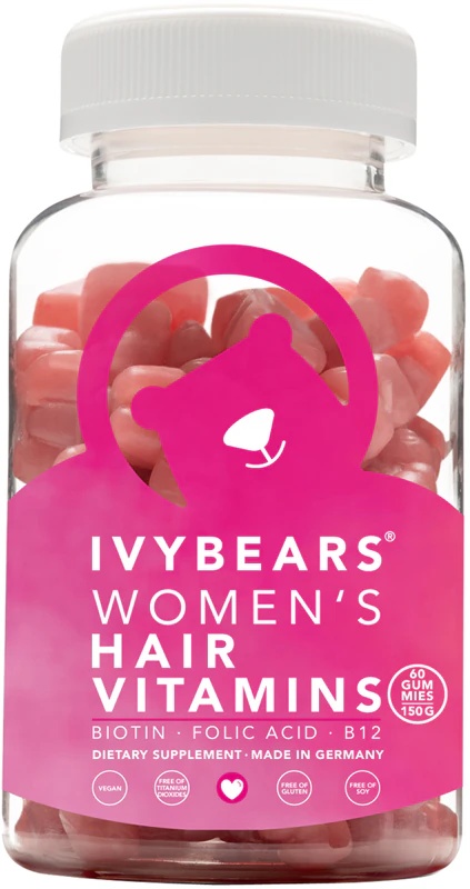 „Ivy Bears“ moterų plaukų vitaminų maisto papildas – guminukai sveikiems ir gražiems plaukams