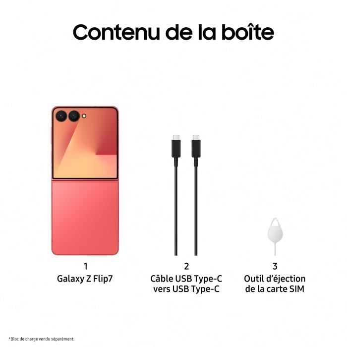 Samsung Galaxy Z Flip7 5G Smartphone 512 GB Coral