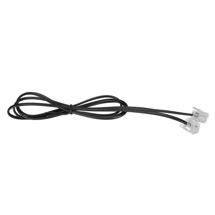 Telefone fixo com fio, tela LCD, compacto, rediscável, acabamento preto, para telefonia residencial e comercial.