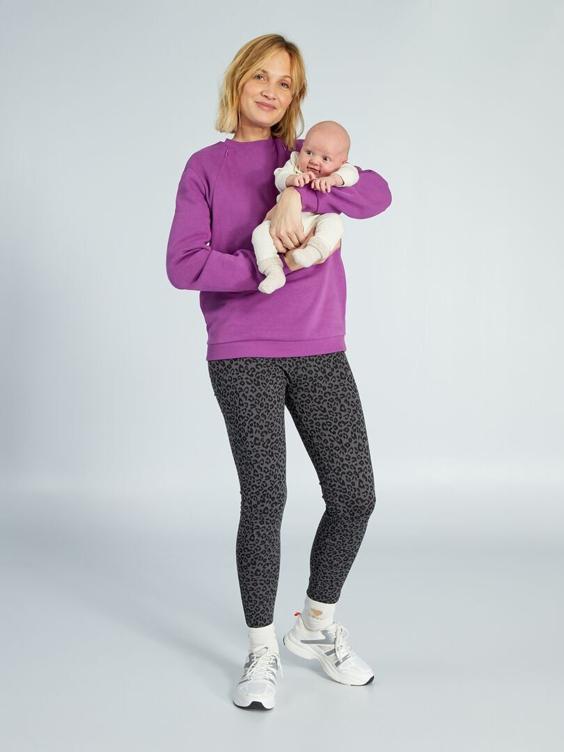 Verpleegkundig sweatshirt met ronde hals - PAARS