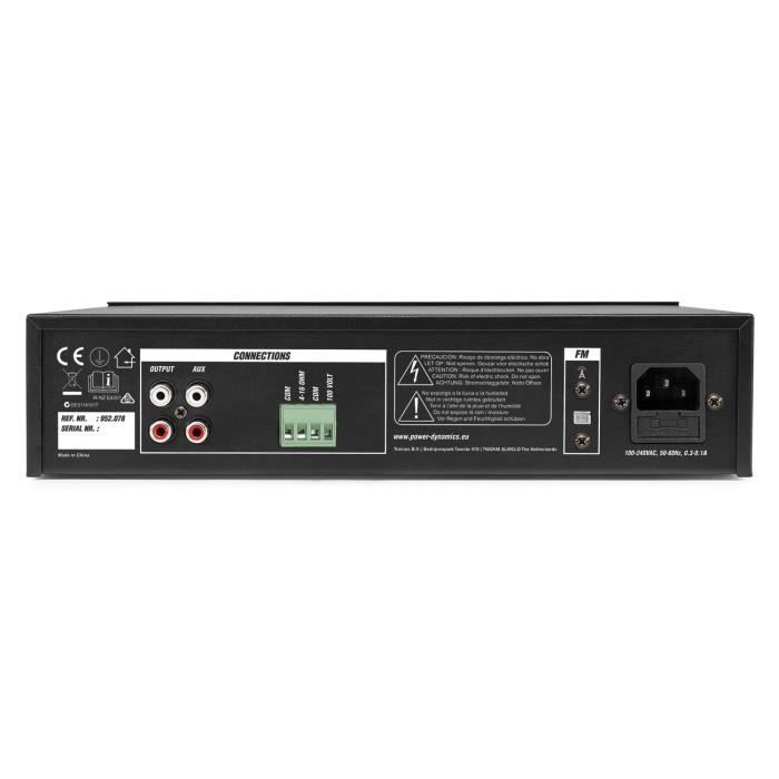 Amplifier - POWER DYNAMICS - PDM45 - 100V - 45W - Bluetooth, MP3, USB, AUX, remote control