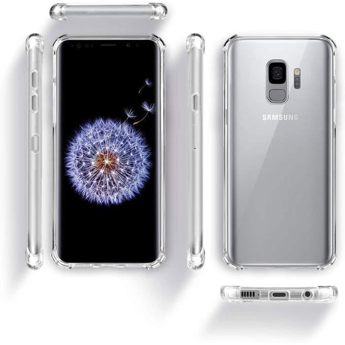 Schutzhülle – YIOU – für Samsung Galaxy S9 Plus – TPU-Silikon – Stoßfest – Transparent
