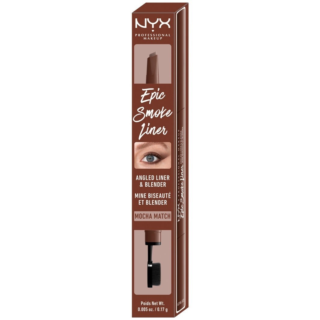 NYX Professional Makeup Eyeliner Epic Smoke Liner, kampuotas akių kontūro pieštukas ir blenderis – 0,2 g