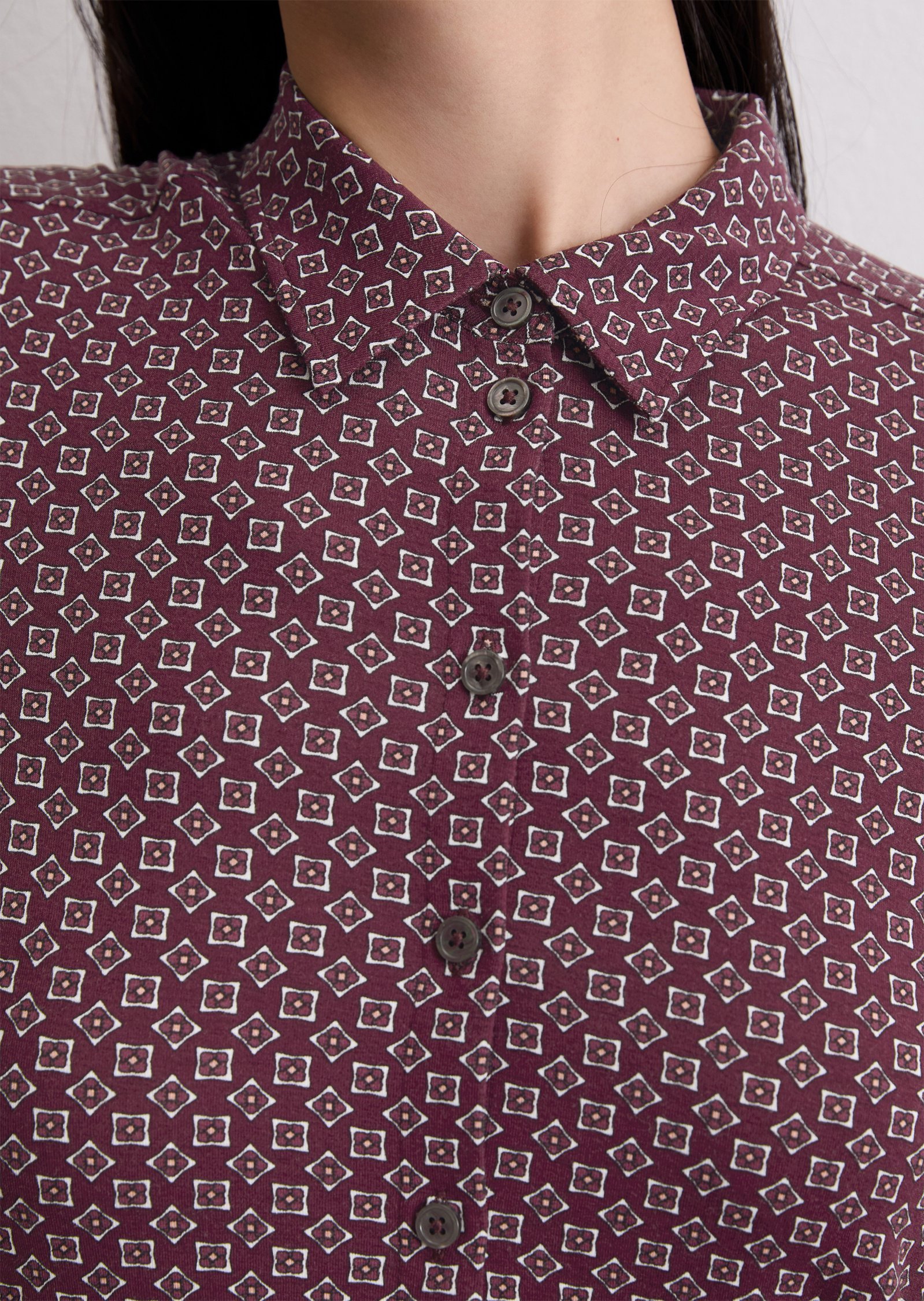 LONG SLEEVE COLLAR BUTTON PLACKET - Halenka s knoflíky - multi