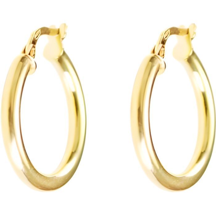 Pendientes - L'ATELIER D'AZUR - Oro amarillo de 18 quilates - Aros redondos - Diámetro 1 cm