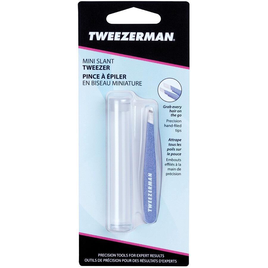 „Tweezerman“ mini pasvirę pincetai, granito spalvos, dangaus spalvos - 1 vnt.