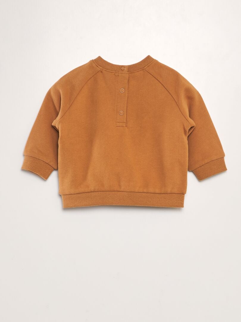 Kleurrijk katoenen sweatshirt - BRUIN