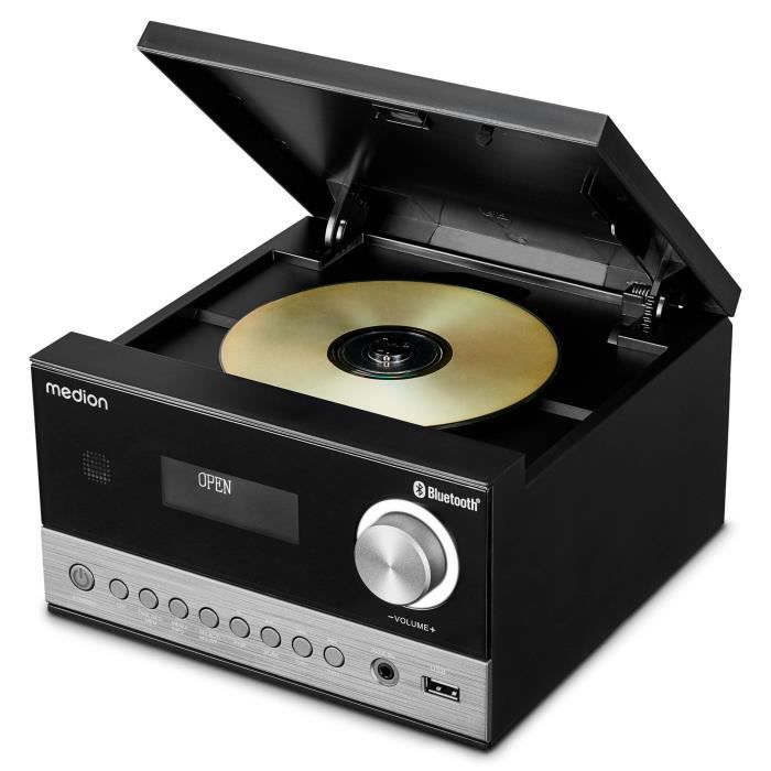 Minisistema HiFi - MEDION - DAB/PLL UKW - Reproductor de CD - Bluetooth 5.3 - 2x15W RMS