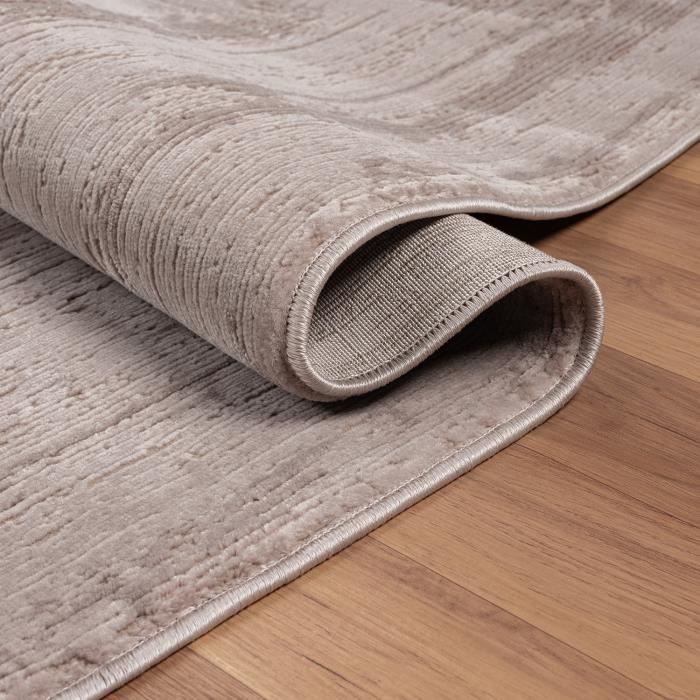 Alfombra de interior - VIMODA - Berber - 160x230 cm - Suave - Color topo