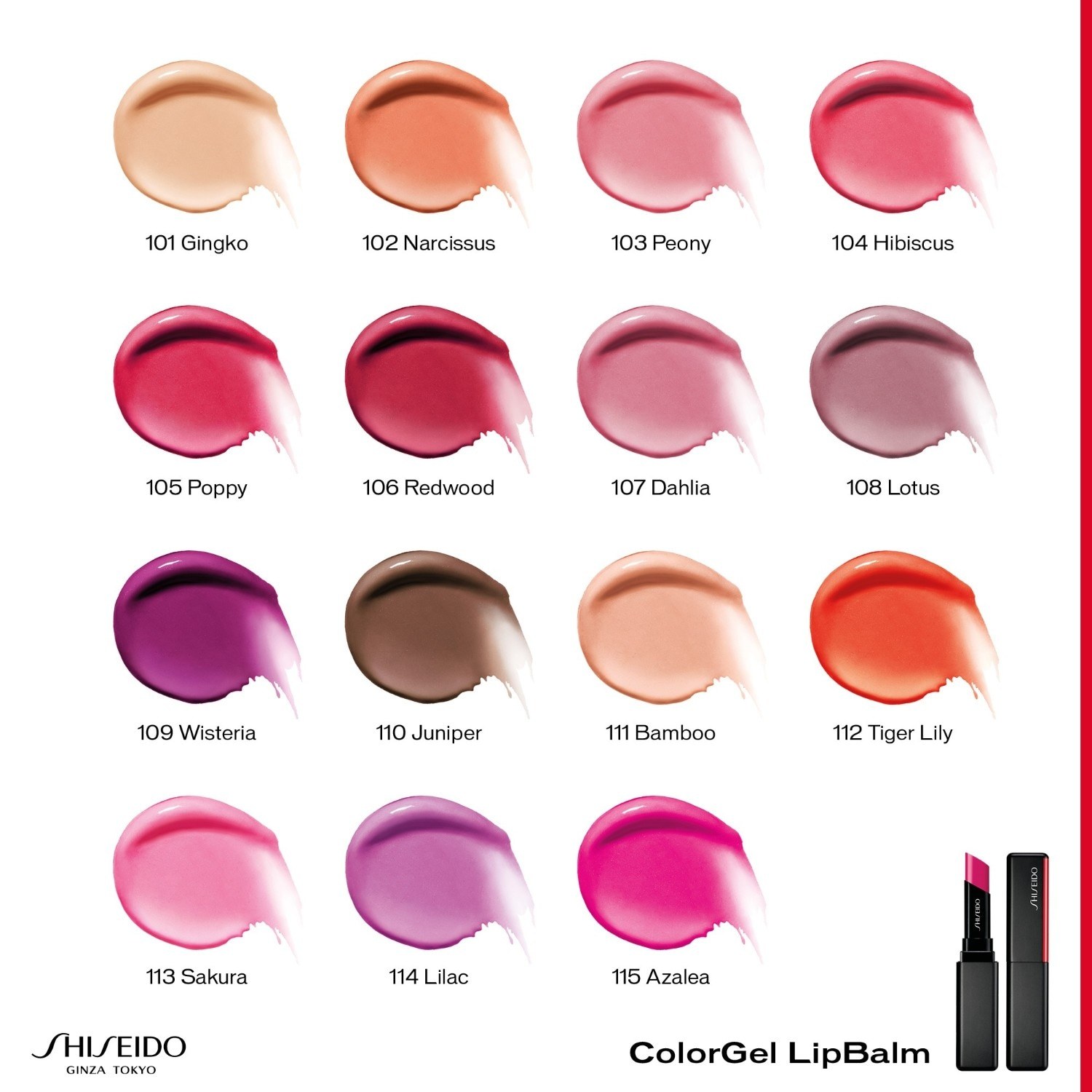 Farebný gélový rúž Shiseido – 2 g