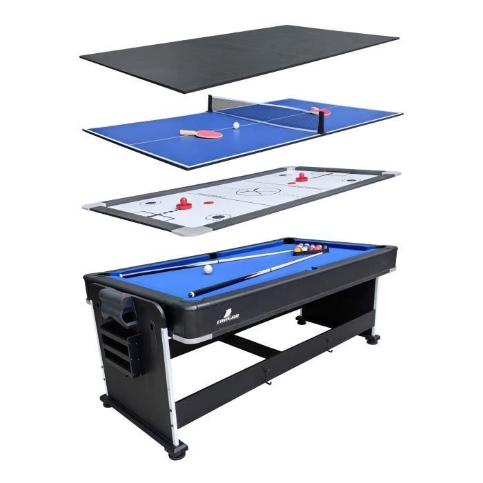 Tavolo da gioco multifunzionale - COUGAR - Cougar All-in-One 4-in-1 - Biliardo - Air hockey - Ping pong