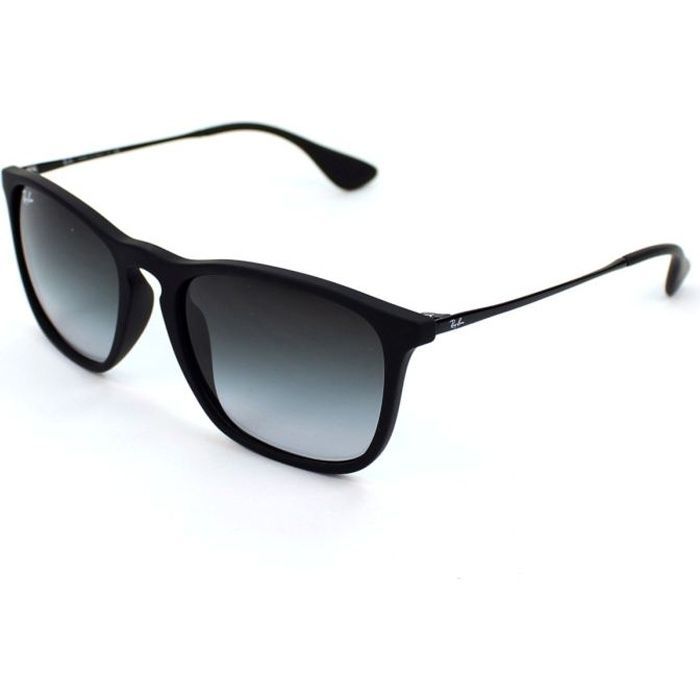 Occhiali da sole da uomo RAY-BAN modello RB4187 - Categoria 3 - Nero opaco - Lenti grigie sfumate