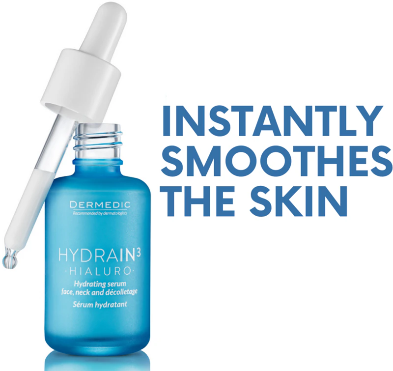 Dermedic Hydrain3 Hialuro Hydrating Serum voor gezicht, hals en decolleté