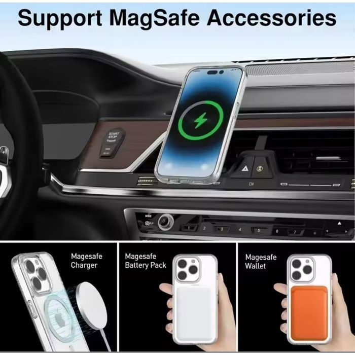 Coque magnétique compatible iPhone 13 / 14, Souple TPU Anti-Choc, Anneau Aimanté Intégré, Protection Appareil Photo ABCduWeb®