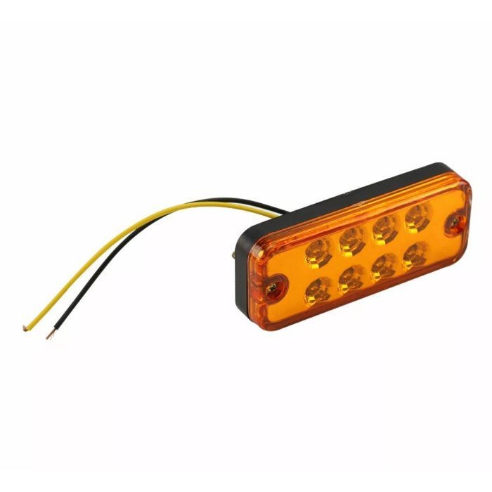 4 Feux de Gabarit Latéraux Orange LED 12V Position Latéral pour Remorque Camion Fourgon Utilitaire Caravane Camping-car