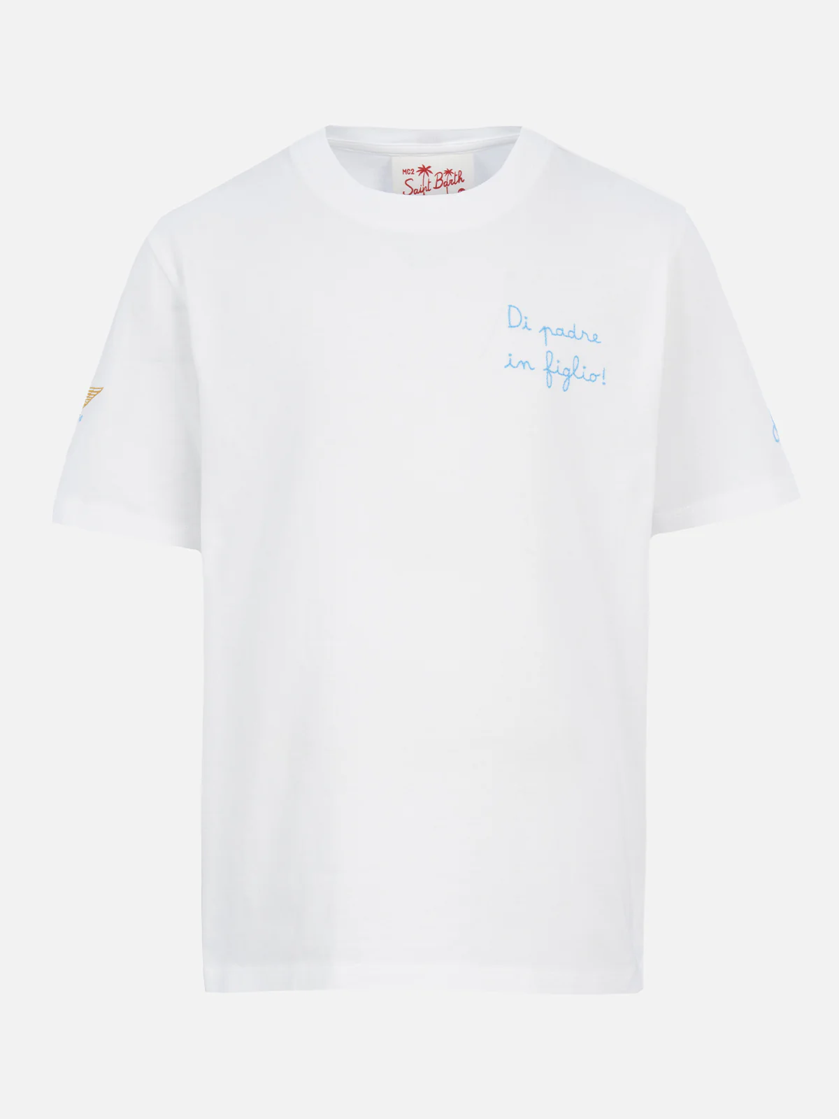 Kinder T-shirt van katoen met borduursel 
