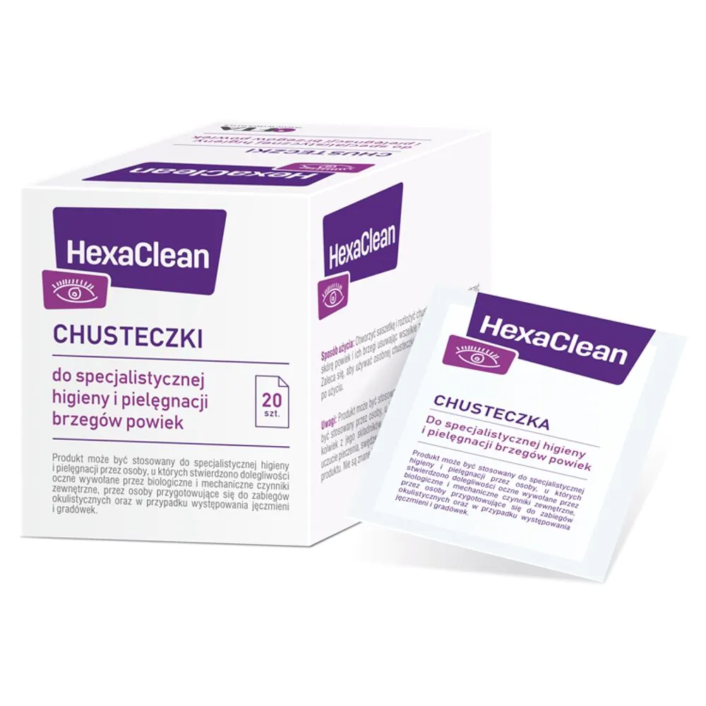 HexaClean Chusteczki Do Higieny Powiek