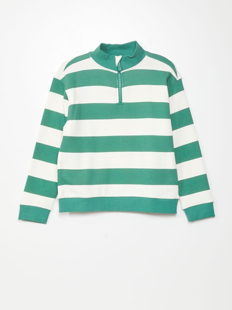 Bluza z golfem So Easy Zip-Up - ZIELONA