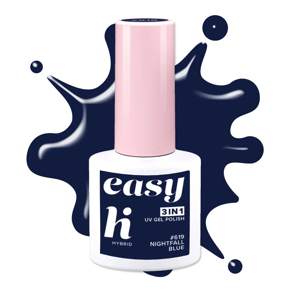 Hi Hybrid Lakier hybrydowy Easy 3w1, 619 Nightfall Blue