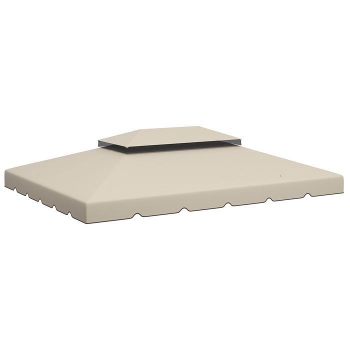 Outsunny - Vervangend dakzeil voor tuinpaviljoen - Polyester - 400x300cm - Beige