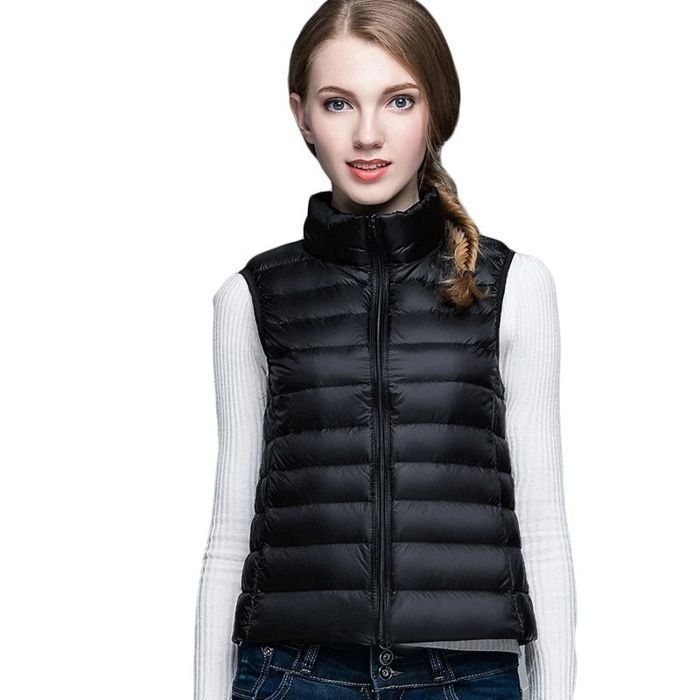 Doudoune Femme Ultra Légère FUNMOON - Sans Manches - Deux Poches - Chaud Hiver