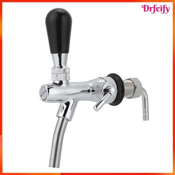 Grifo de cerveza, accesorios para barril de cerveza G5 de 8 pulgadas, rosca ajustable de latón con acero inoxidable.