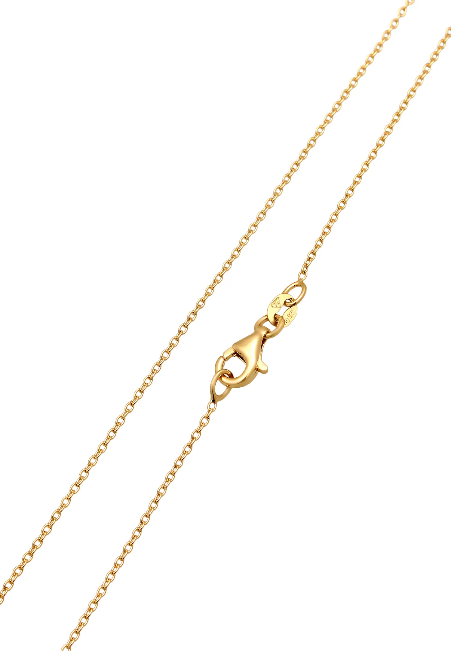Elli Elli Collier Femmes Anchorchain Argent Sterling 925 Plaqué Or Minimalisme Or 45 cm