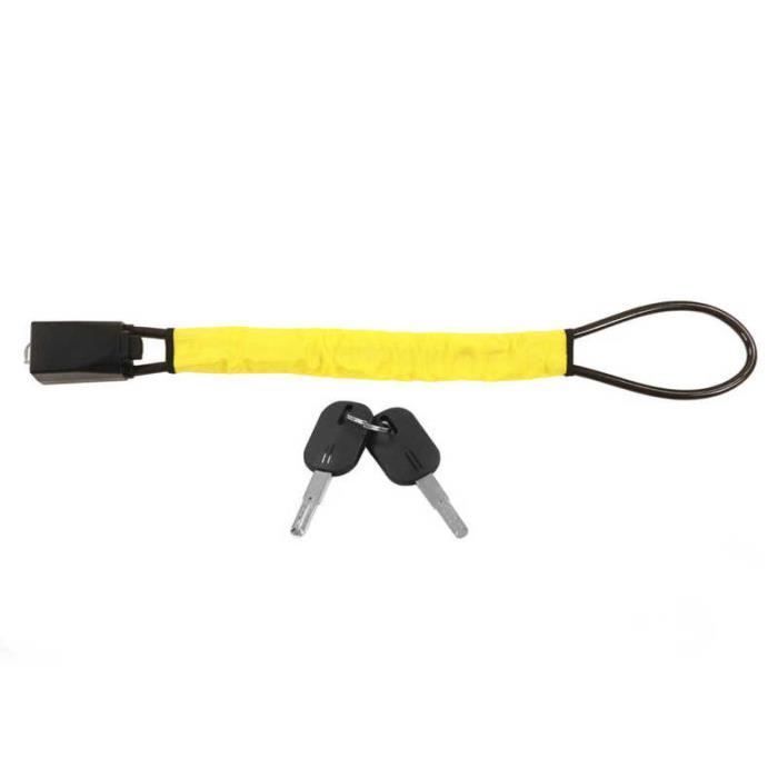 Bloqueo antirrobo universal para volante, 2 llaves, para cinturones de seguridad, para coches, SUV y carritos.