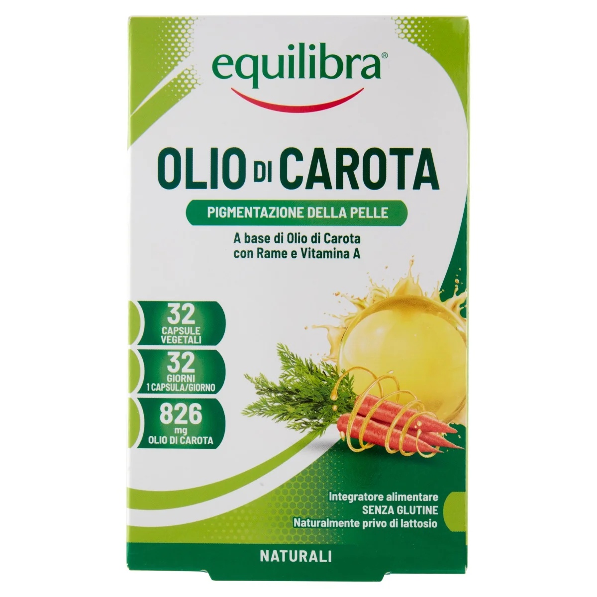 EQUILIBRA Equilibra Karottenöl 32 Kräutertabletten Hautpflege