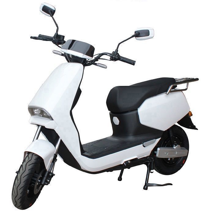 EUROCKA ZION elektrische scooter, wit, met verwijderbare lithiumbatterij en een actieradius van 60 km.