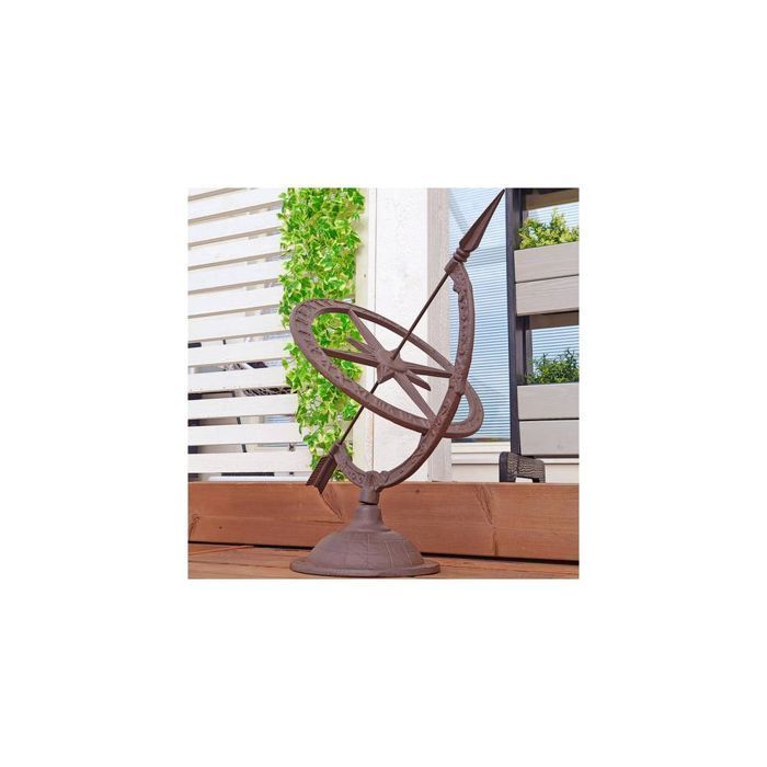 Cast iron sundial for freestanding use