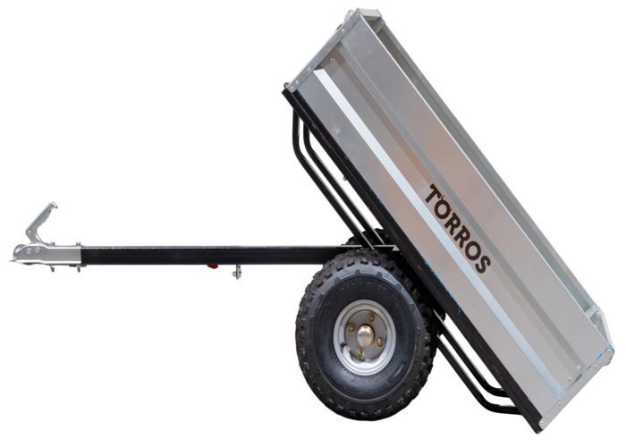 Torros 350kg single axle tipper trailer with galvanized body, 1200x850x300 mm