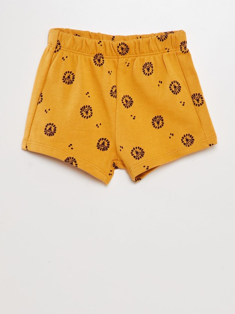 Set van katoenen t-shirt en short - 2-delig - WIT