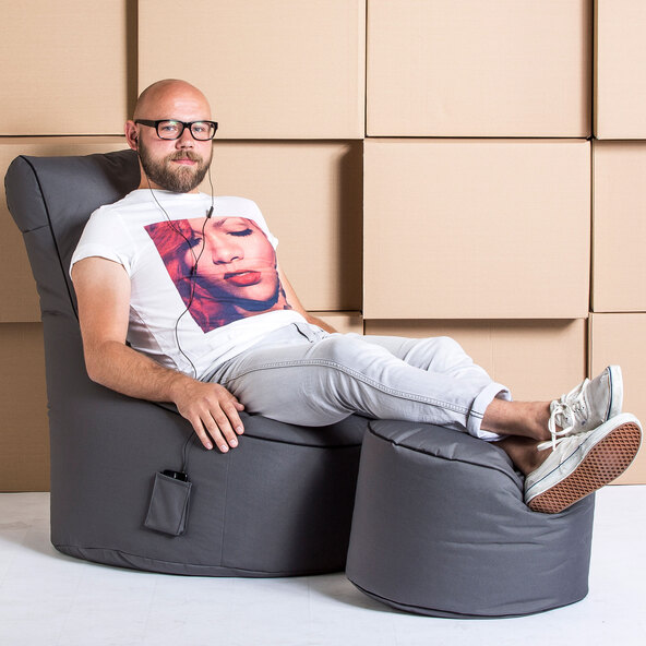 Sitzsack da interno Brava Swing & Brava Dot Com, antracite